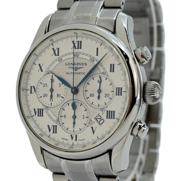 Longines Men's 40mm Weems White Dial Automatic Chronograph Watch - Picture 1 of 8